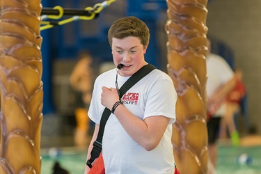 lifeguard with whistle