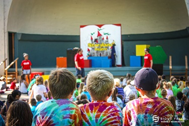 children watching storyland theatre