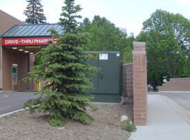 Screening of Drive-thru service windows.