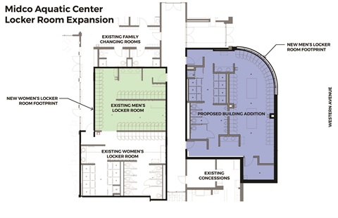 Rendering of the Midco locker room expansion