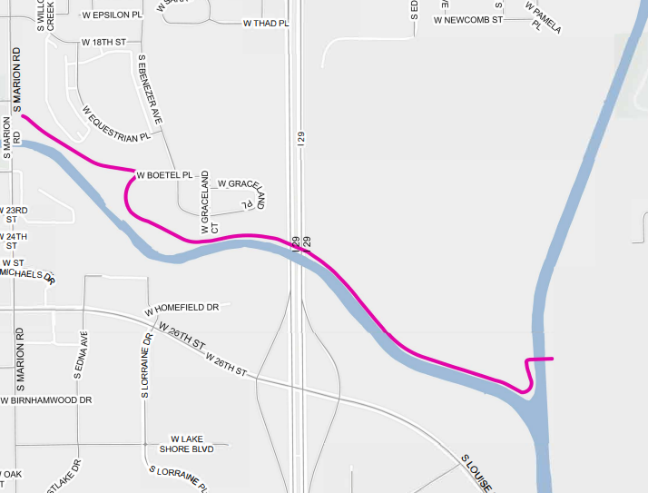 3rd -From the main loop near the Country Club to Marian Road