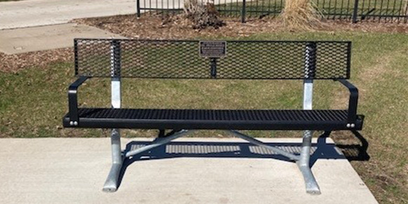steel park style bench