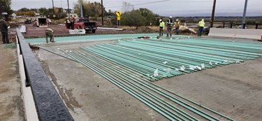 Placing reinforcing steel for approach