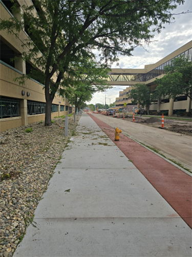 20th Street road looking east during the construction