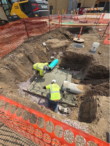 Storm drainage installation