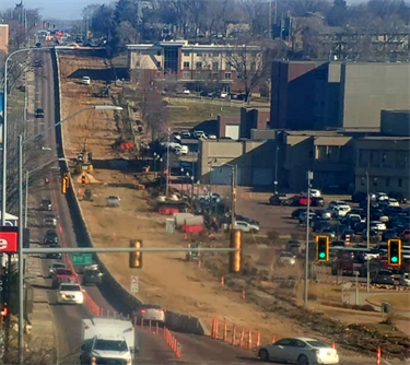 Looking north towards 3rd Street asphalt removal complete