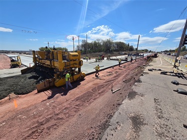 Concrete paving on Arrowhead Parkway - Eastside