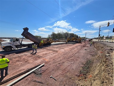 Concrete paving on Arrowhead Parkway - Eastside