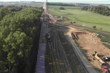 North Marion aerial views of the railroad work