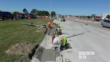 Concrete curb gutter repair