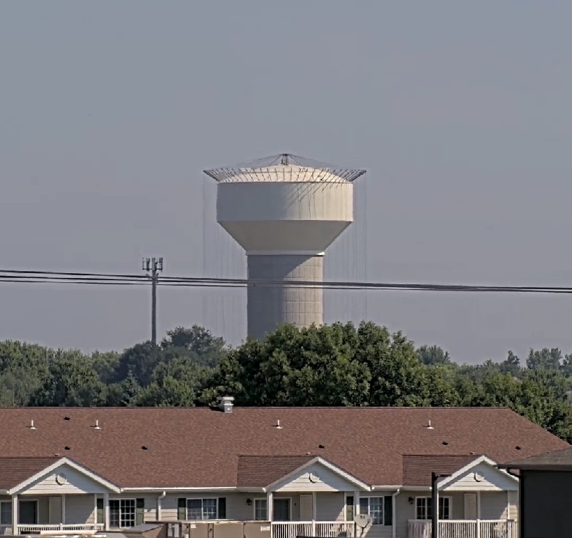 an image of the water tower containment installation