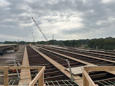 preparing the bridge deck for concrete