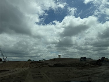 Looking east over the grading
