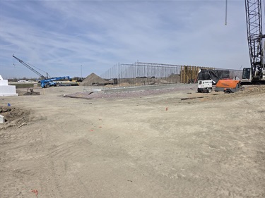 an image of the pedestrian tunnel getting installed