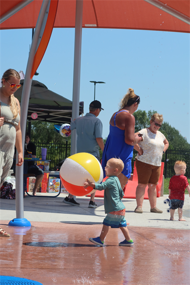 Little kid having fun
